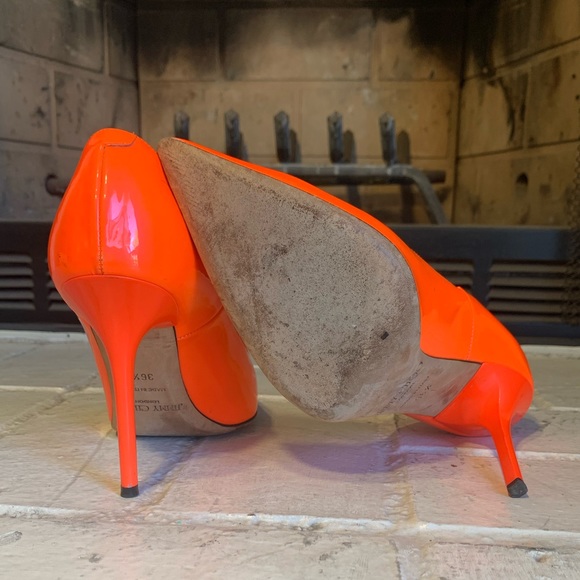 (Jimmy Choo) Orange Romy 100mm Pumps - Picture 5 of 12